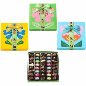Grande boite fleur chocolats de Pâques 500g