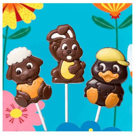 Sucette mouton Loïc en chocolat