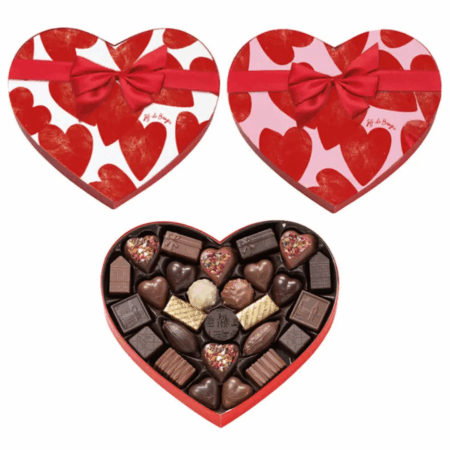 Petite boite coeur rose ou blanche chocolats Saint-Valentin