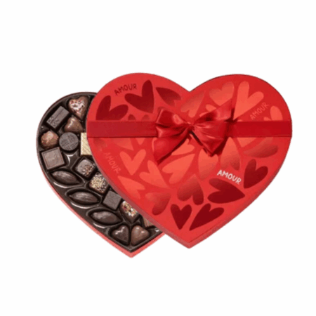 Boite cœur Saint-Valentin rouge ou blanche