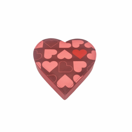 Cœur "Rose" avec 400g de chocolats - 15cm